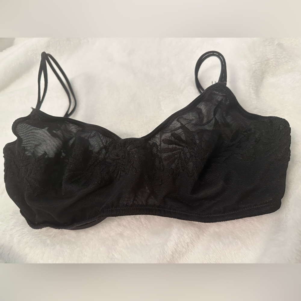 Calvin Klein black sheer lace bra 34C